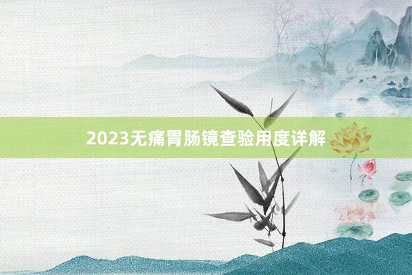 2023无痛胃肠镜查验用度详解